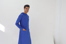 Faith-Fit Thobe Royal Blue Hooded