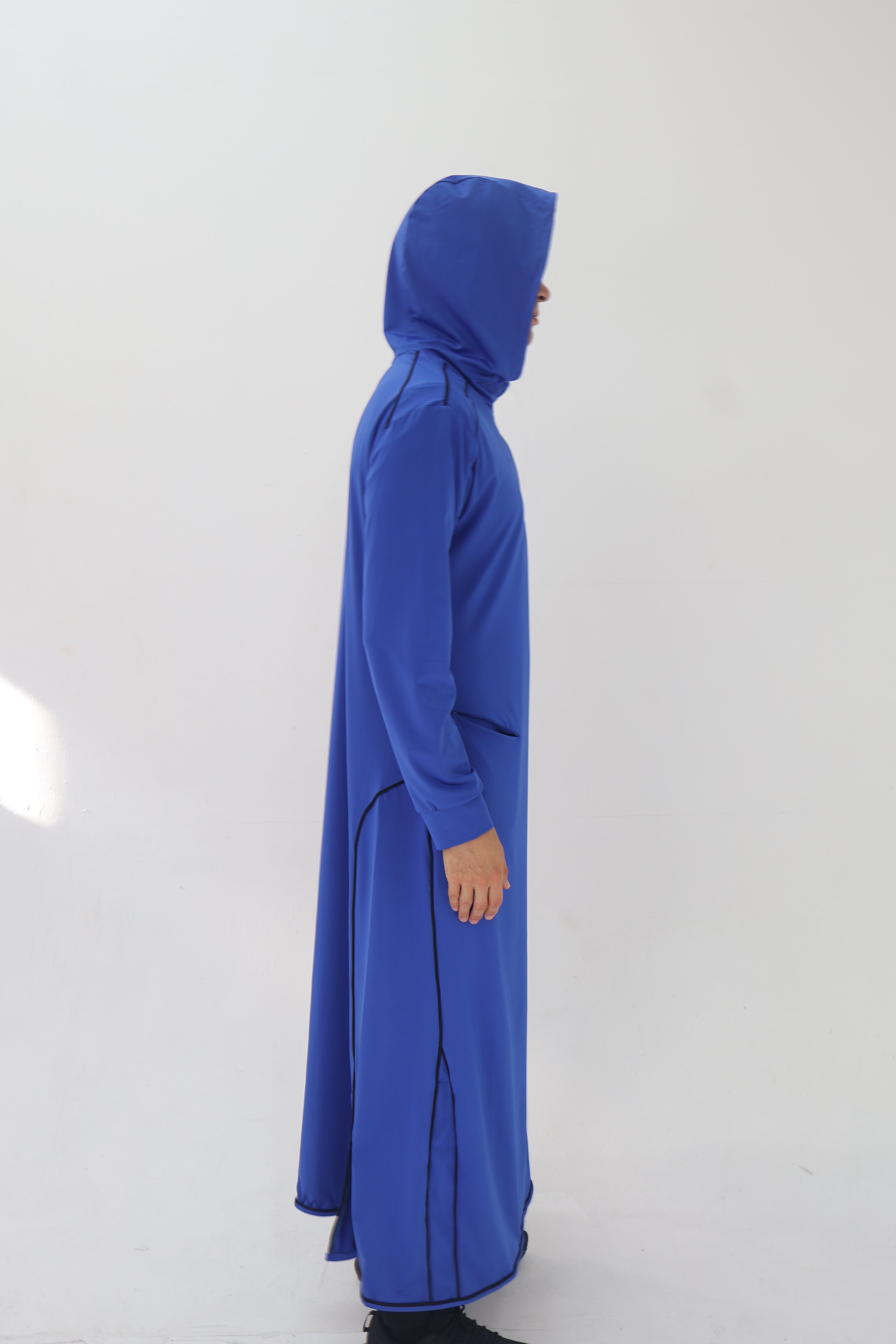 Faith-Fit Thobe Royal Blue Hooded