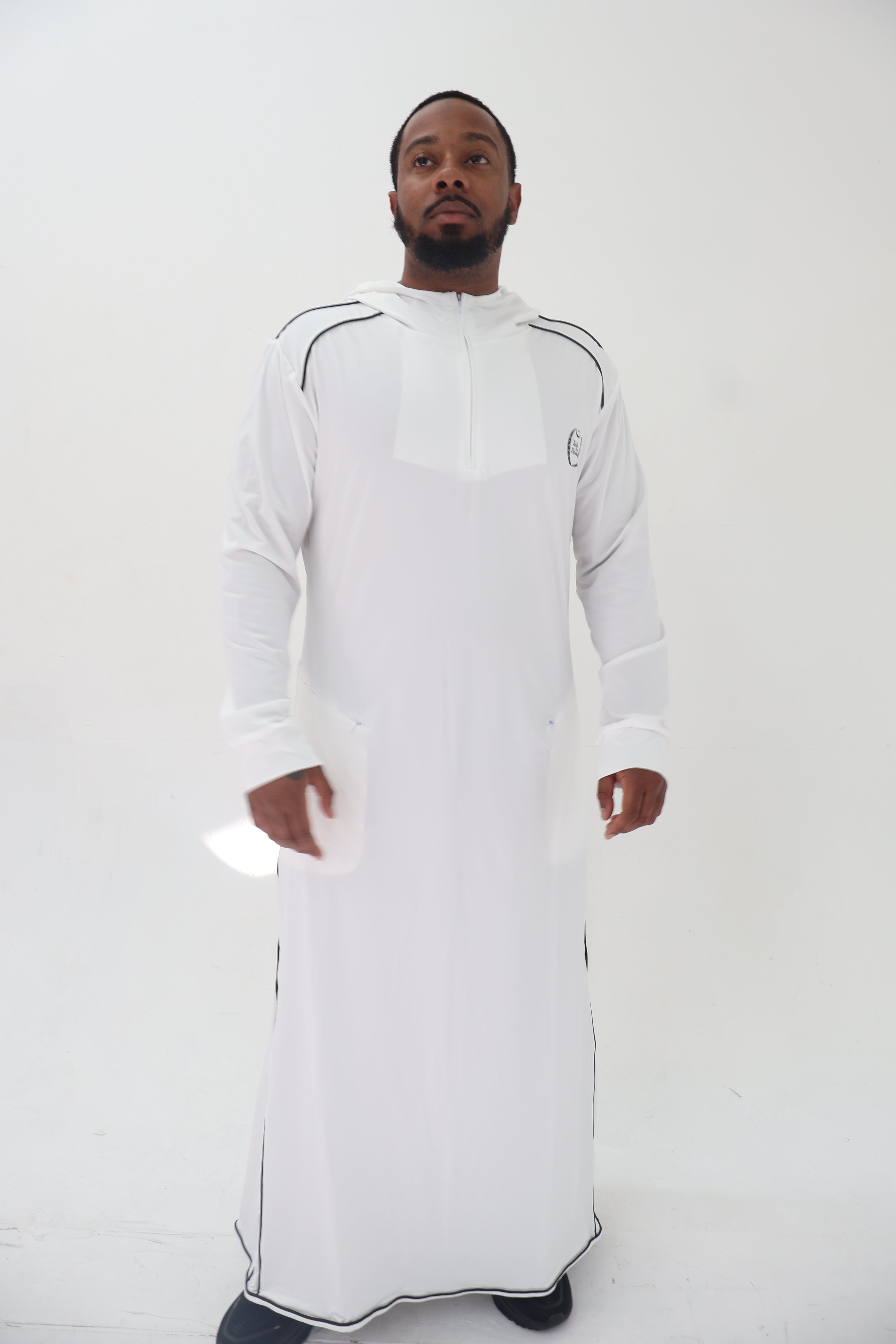 Faith Fit Thobe Artic White Hooded