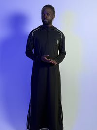 Faith-Fit Black Thobe Hooded