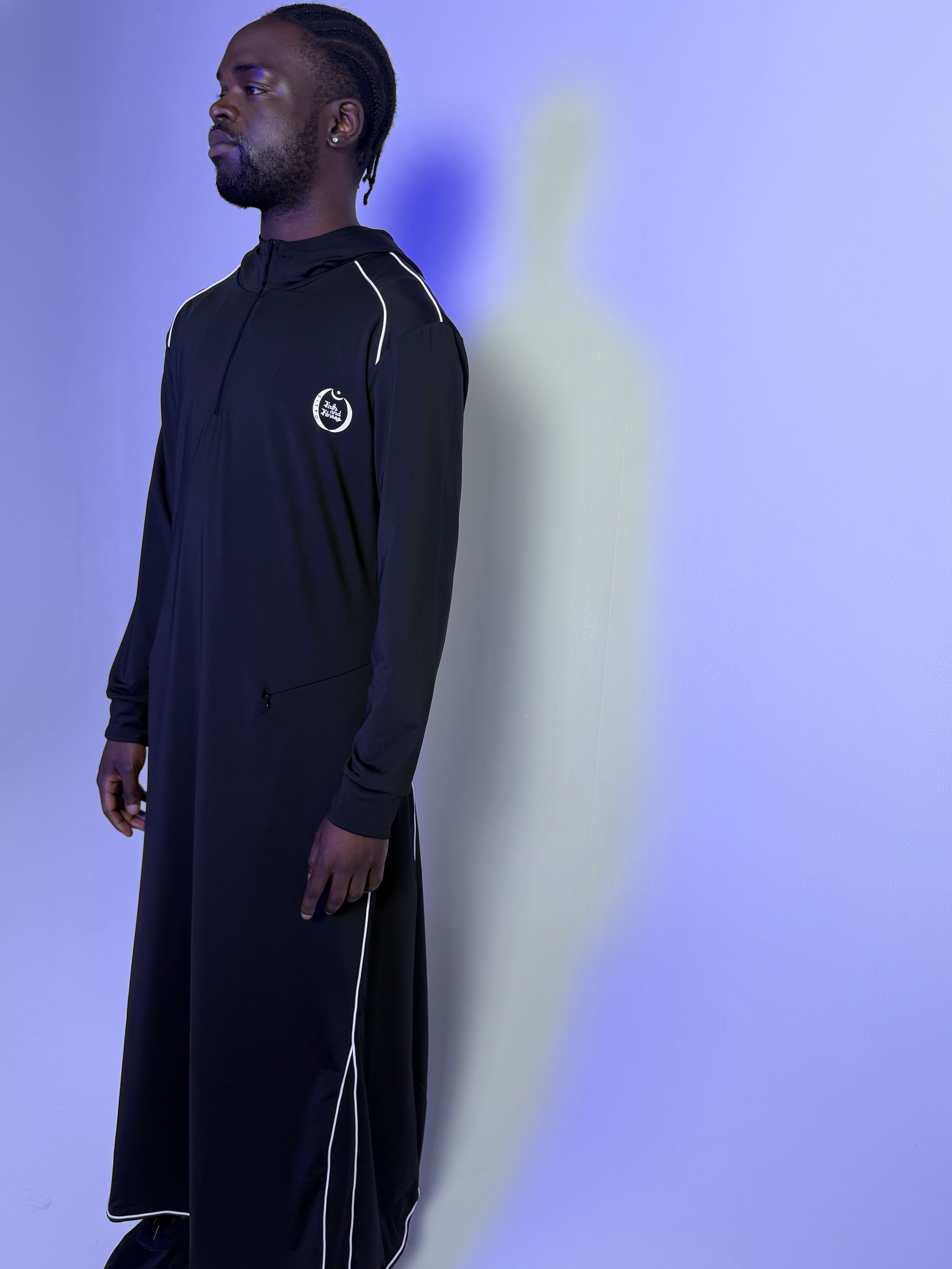 Faith-Fit Black Thobe Hooded