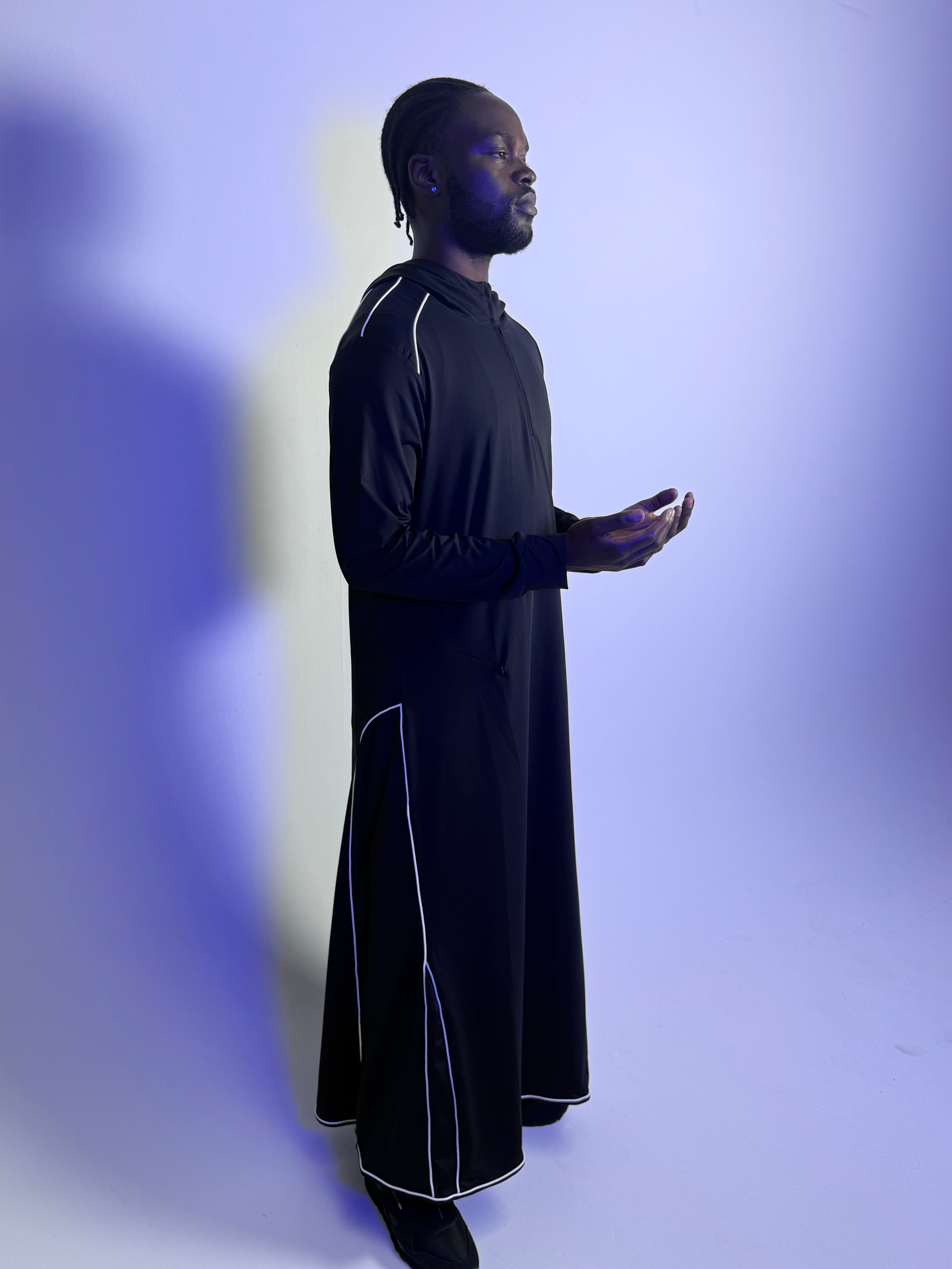 Faith-Fit Black Thobe Hooded