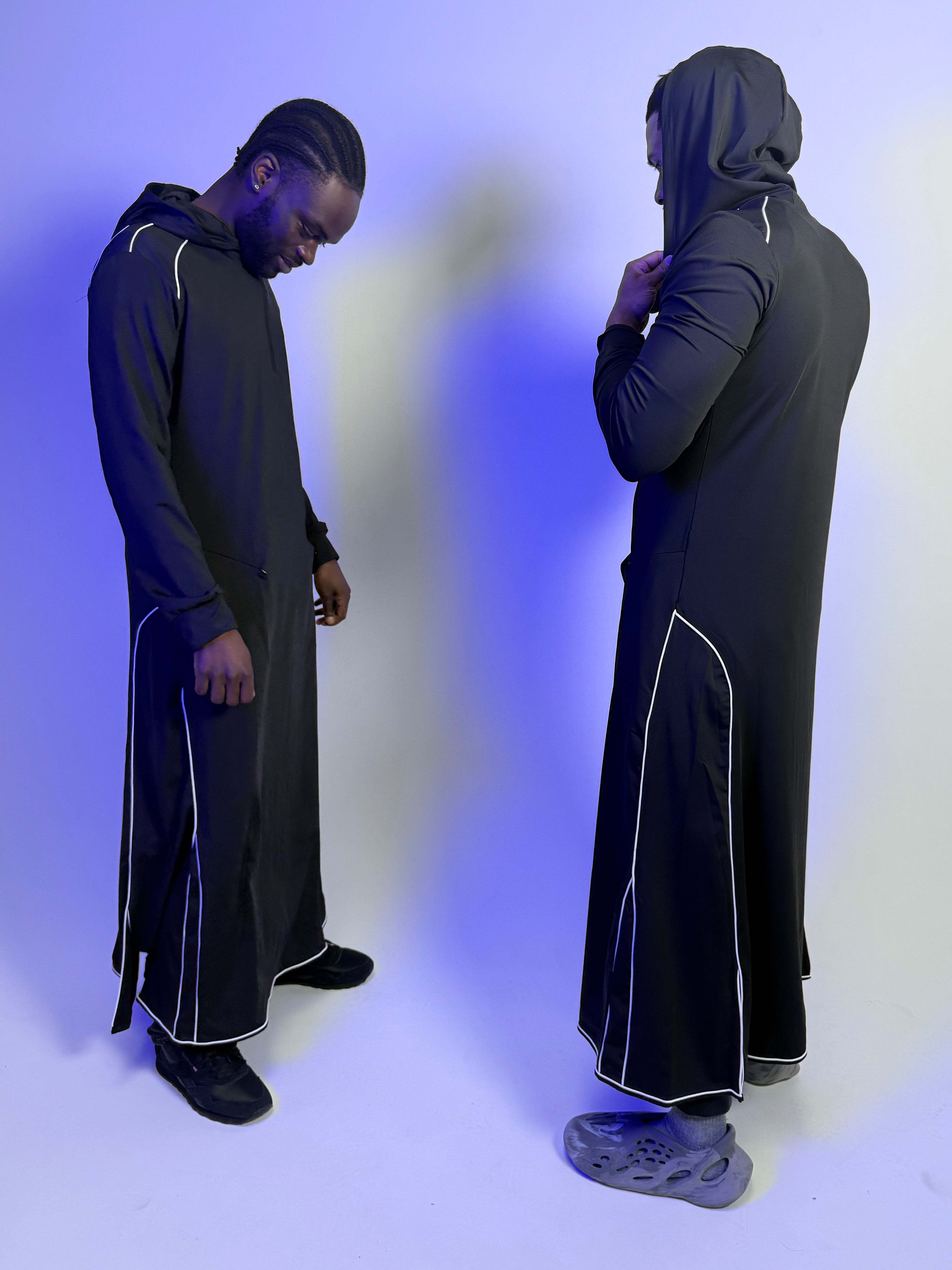 Faith-Fit Black Thobe Hooded