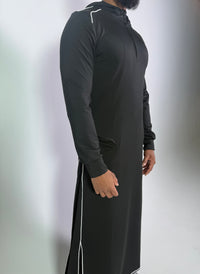 Faith-Fit Black Thobe Hooded