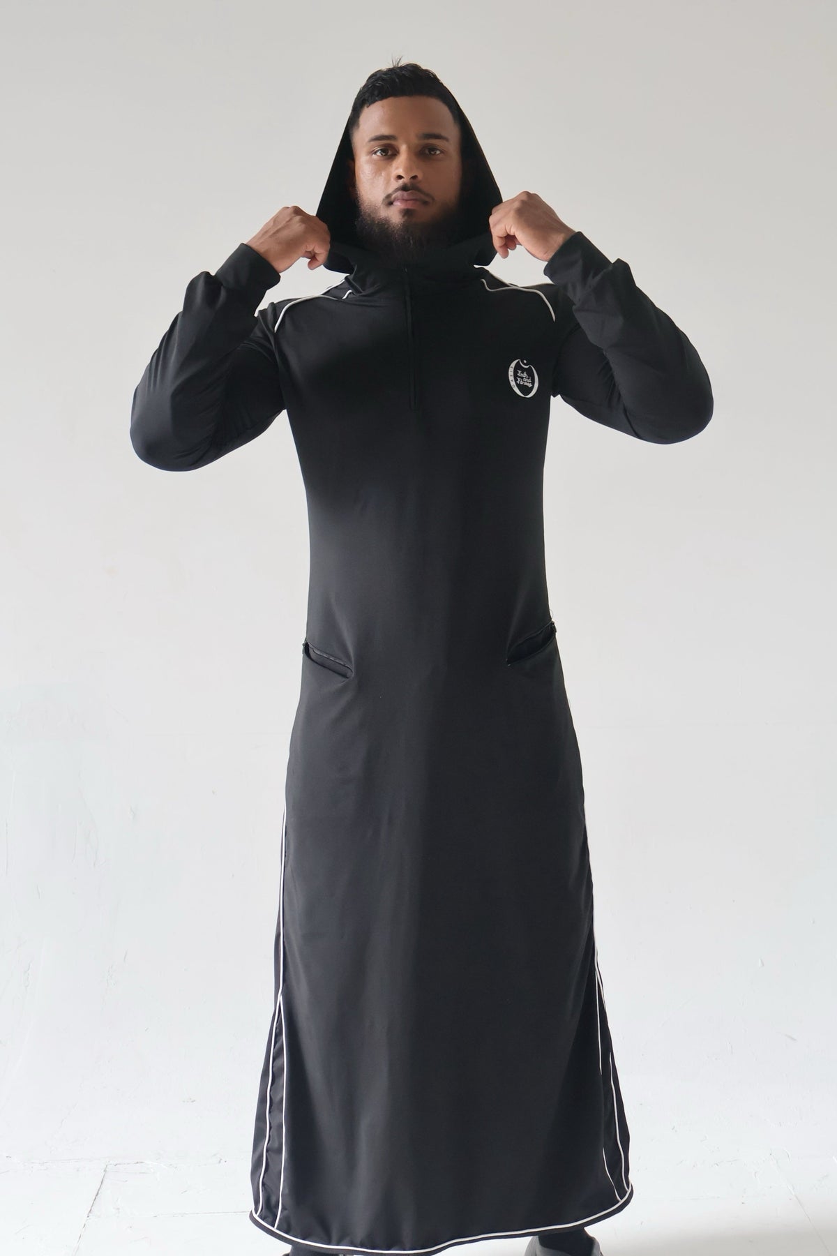 Faith-Fit Black Thobe Hooded