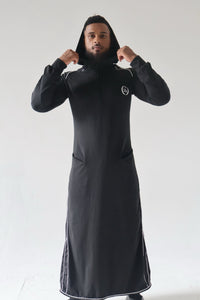 Faith-Fit Black Thobe Hooded