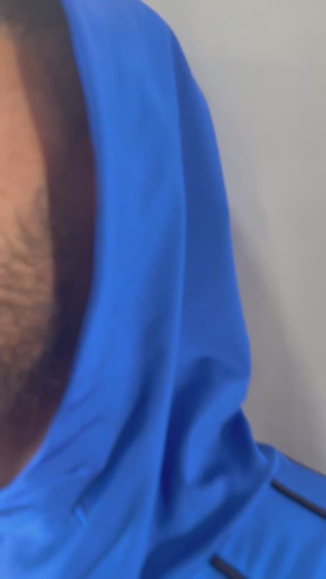 Faith-Fit Thobe Royal Blue Hooded